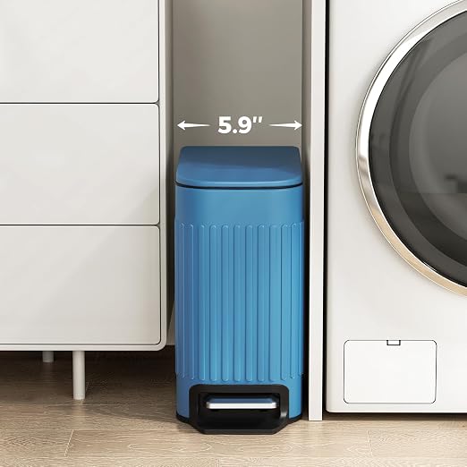 TrashAid Slim Bathroom Trash Can - Image 2
