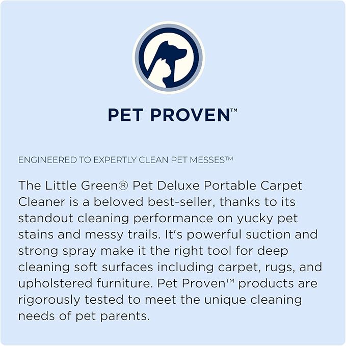 BISSELL Little Green Pet Deluxe Portable Carpet Cleaner - Image 2