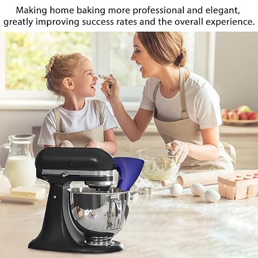 Flour Funnel for Kitchen Aid Mixer, Stand Mixer Attachment, No Mess Anti Spill Design for 4.5-5 Qt Tilt Head Dishwasher Safefor Normal Temperature Wash, Baking Tool (Greed)