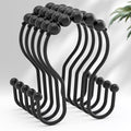 AmazerBath Shower Curtain Hooks Black Shower Curtain Rings, Metal Shower by AmazerBath
