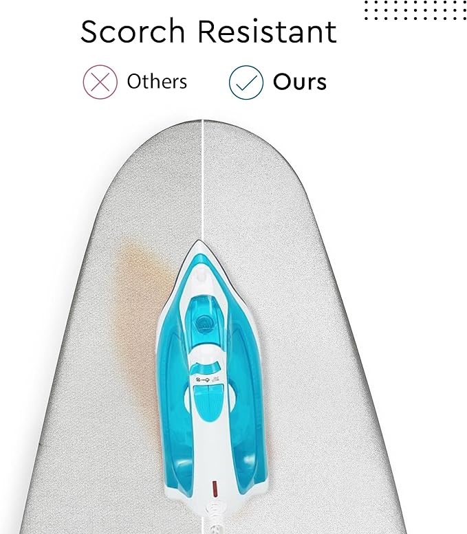Encasa XO Ironing Board Cover and Pad, Heat Proof 42"x14" - Image 4