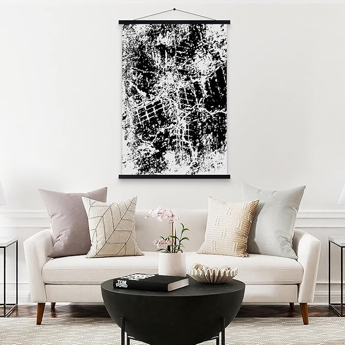 4 Pack 13x19 13x18 13x22 Poster Frame, Magnetic Light Wood Frame Hanger for Photo Picutre Canvas Artwork Art Print Wall Hanging (4 Packs, 13", Black)
