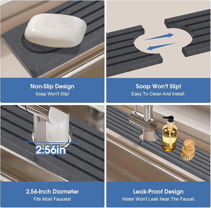 Stone Faucet Mat for Kitchen Sink - Image 6