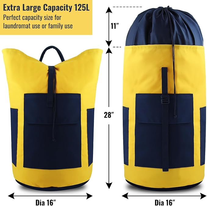 JOINPRO Laundry Bag Backpack, 125L Extra Large Laundry Backpack - Image 2