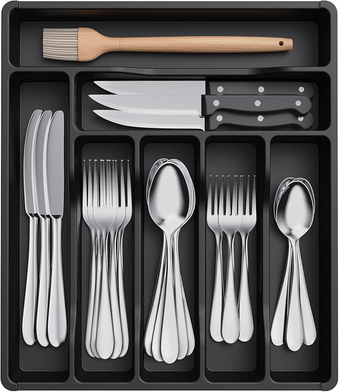 Lifewit Silverware Drawer Organizer Tray, Cutlery Storage by Lifewit