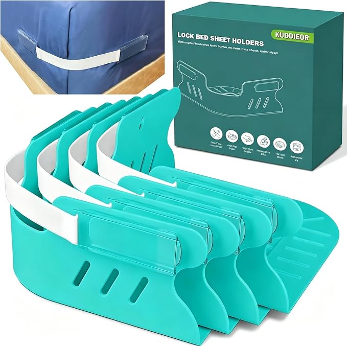 Bed Sheet Holders for Corners, No More Loose Sheets, Easy Installation for Any by KUODIEOR