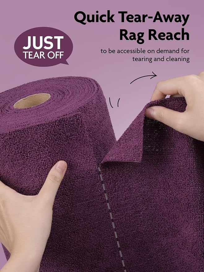 Fantasticlean Microfiber Cleaning Cloth Roll-75 Sheets, Tear-away Microfiber - Image 2