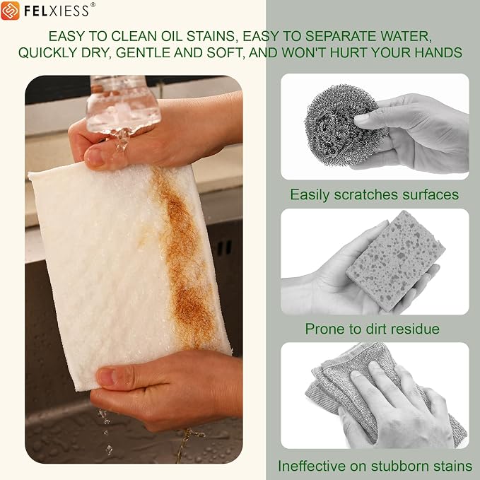 White Microfiber Scrubbing Pads, Non-Scratch - Image 2