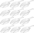 72-Mini Clear Acrylic Plastic Scoops for Candy - Ice Cream Bar, Jars, Containers, Coffee, Flour, Dessert Toppings, Buffets, Kitchen, Weddings, Parties & Concessions, Candy Buffet, 5.5" Candy Scoops