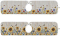 Watercolor Cornflower Butterfly Sunflower Sink Mat by Tatenale