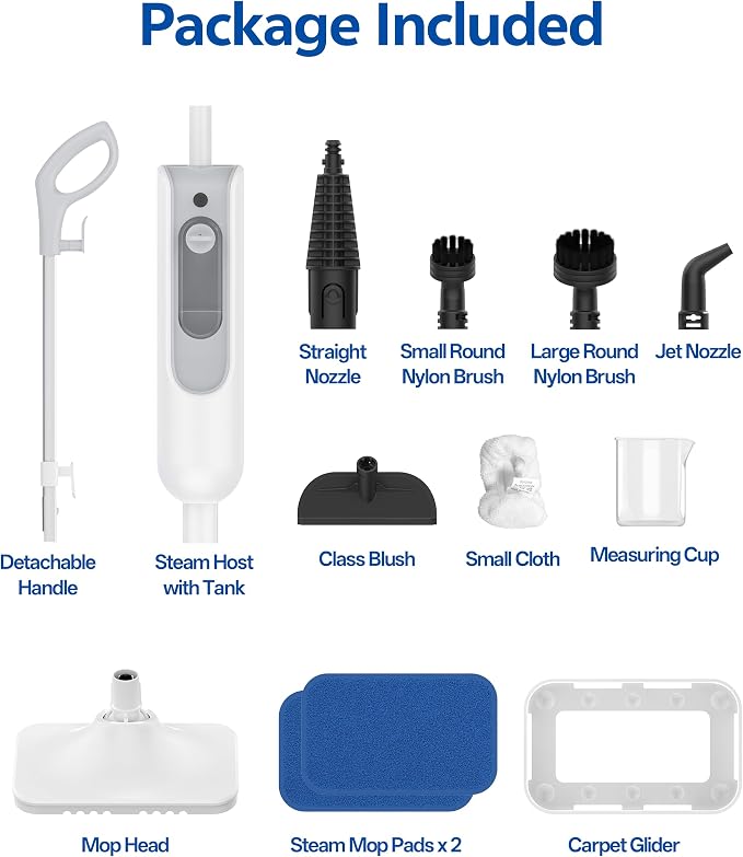 Steam Mop, 12-in-1 Handheld Steam Cleaner, Powerful Detachable Steam Mop - Image 8