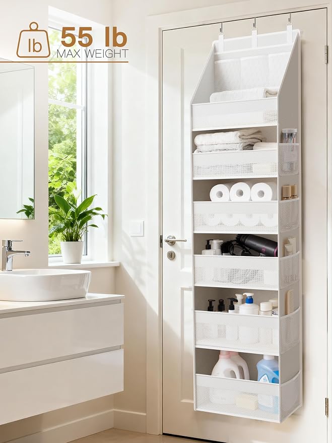 Over the Door Organizer, Heavy-Duty 6-Shelf Hanging Storage - Image 9