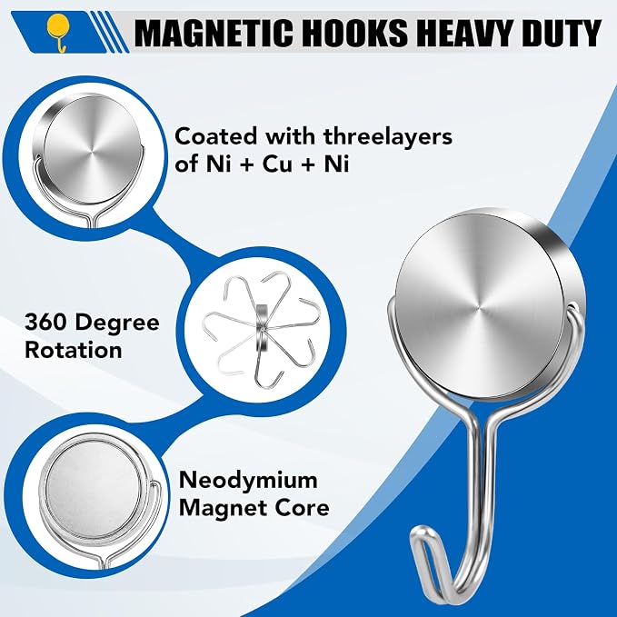 LOVIMAG Magnetic Hooks for Cruise Cabins 60Lbs 15 Pack - Image 5