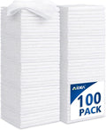 AIDEA White Microfiber Cleaning Cloth 100PK, Reusable Cleaning Rags 12"x12" | by AIDEAHOME