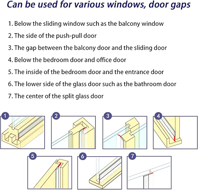 TAROSE Weather Stripping Door Seal, 33 Feet Long Transparent | Shower Door Seal - Image 3