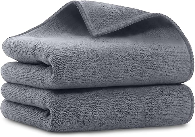 Salon Towels 2 Pack, Super Soft Microfiber Gym Towels | Highly Absorbent by Unimade