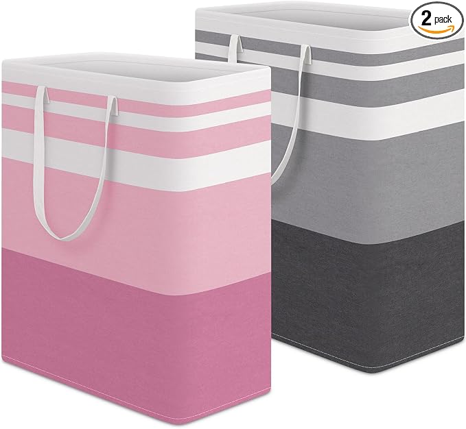 HomeHacks 2 Pack Laundry Baskets, Laundry Hampers Bags | Waterproof, by HomeHacks