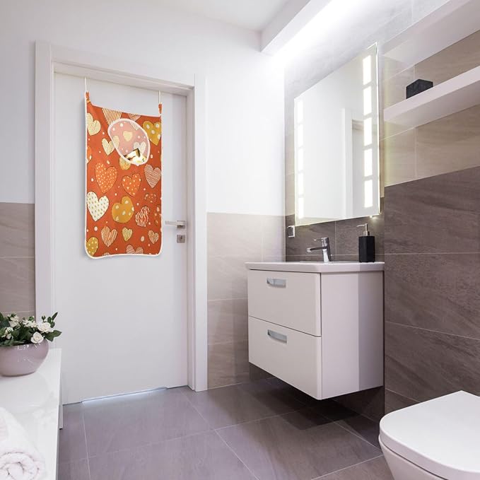 2PCS Hanging Laundry Hamper Bag Over the Door Laundry Hamper Wall Hamper Large - Image 7