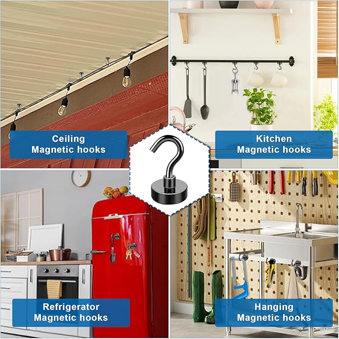 LOVIMAG Magnetic Hooks for Cruise Essentials 2026 Cabins Door 12 Pack-30LBS - Image 6