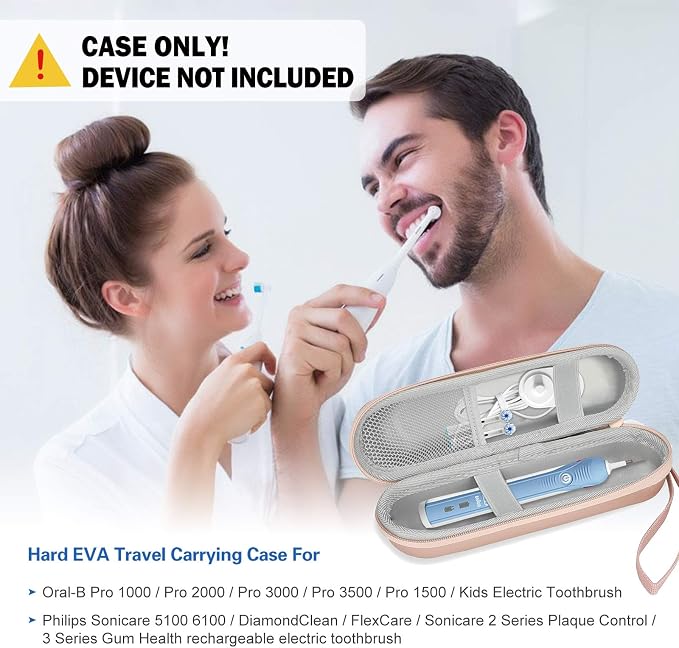 ProCase Toothbrush Travel Case for Oral-B & Sonicare -Rosegold | Fits Oral-B - Image 2