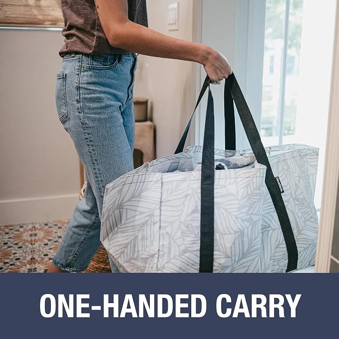 CleverMade XXL Storage Basket Tote, 76L Storage Bag, 2 Pack, Ocean | Carry Bulk - Image 3