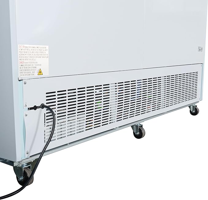 KoolMore 80 in. Commercial Three Glass Door Display Upright Freezer Merchandiser in White 52 Cu. Ft. (MDF-3GD-52C-WH)