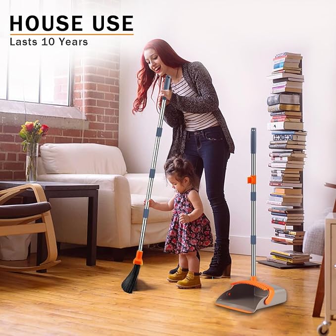 2-Pack is More economical, Upgraded Broom and Dustpan, - Image 6