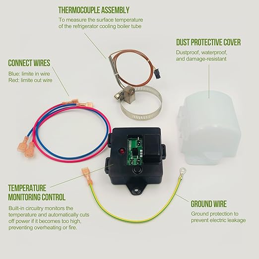637360 Temp Monitor Control Kit: Upgraded Temperature Sensor for Norcold RV Refrigerator Cooling Unit, Compatible with 2118, 1200, 1201, 1210, 1211 Series, Thermistor Parts Replacement 634677 634678