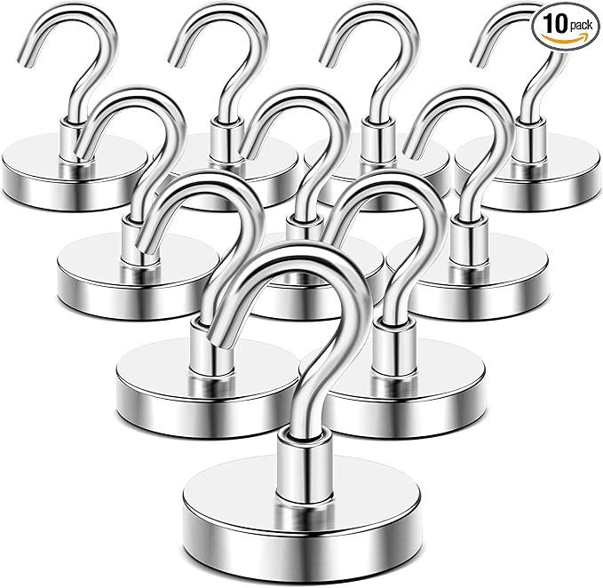 DIYMAG Magnetic Hooks 10pcs 170lbs Cruise Essentials 2026 Magnet Hook by DIYMAG