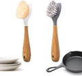 Full Circle Double Dish Brush Set, Durable Scrub Brushes by FULLCIRCLE