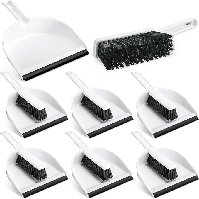 Zubebe 6 Pcs Mini Dustpan and Brush Set, Small Broom and Dustpan Set Small by Zubebe