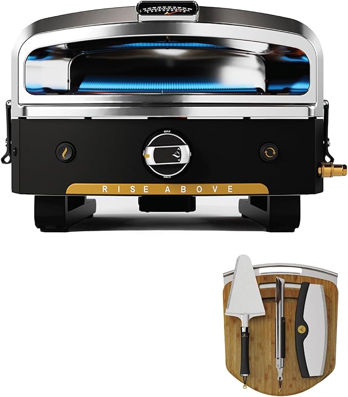 Halo Versa 16 Propane Gas Outdoor Pizza Oven with Rotating Cooking Stone | Portable Appliance for all Outdoor Kitchens With Cook and Serve Kit
