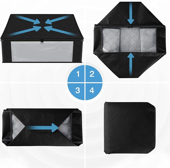 HomeHacks 10-Pack Clothes Organizer Storage Bags, 35L Storage Bins, Reinforced - Image 7