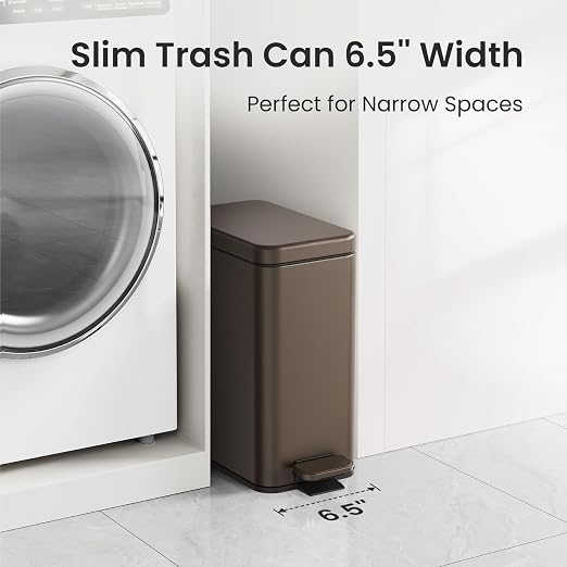 Cesun 2.6 Gallons Small Bathroom Trash Can - Image 3