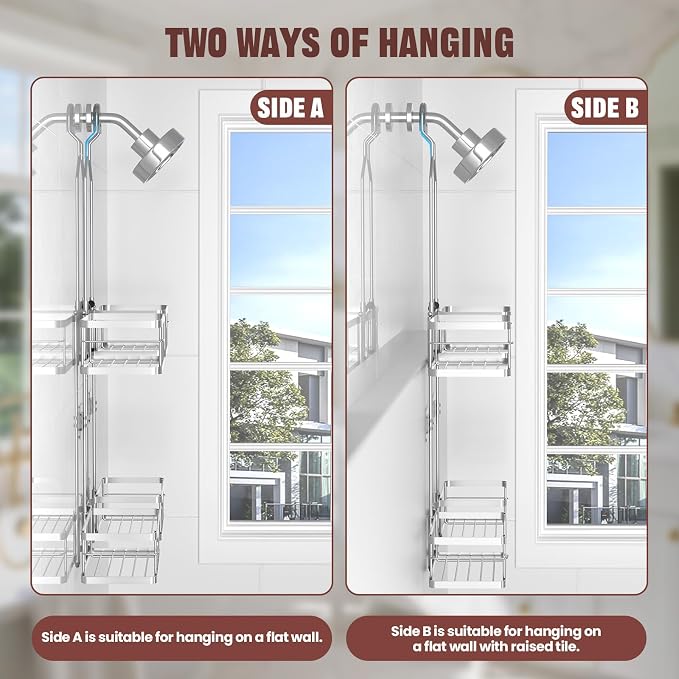 REINHARDT Adjustable Shower Caddy Hanging - Image 8