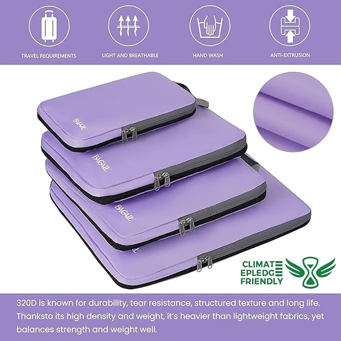 BAGAIL 4 Set/6 Set/8 Set Compression Packing Cubes Travel Accessories - Image 5