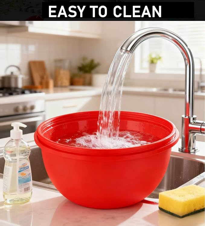 Silicone Bowl Liners for 5 Qt Kitchen Mixers, Silicone Liners for Kitchen Tilt-Head 5 Qt Mixers, Mixer Attachments and Accessories, Thickened Replacement Mixers Bowls (MIX-3pcs,5 Qt)