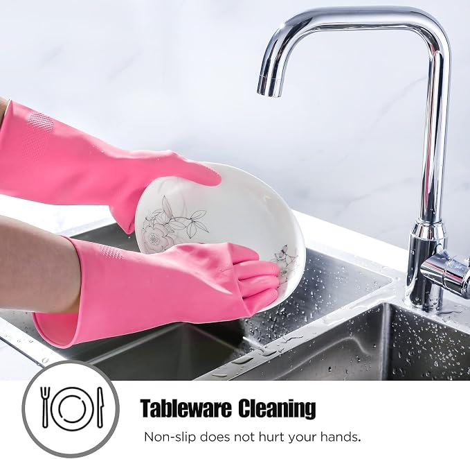 Rubber gloves dishwashing 2 or 4 Pairs - Image 3