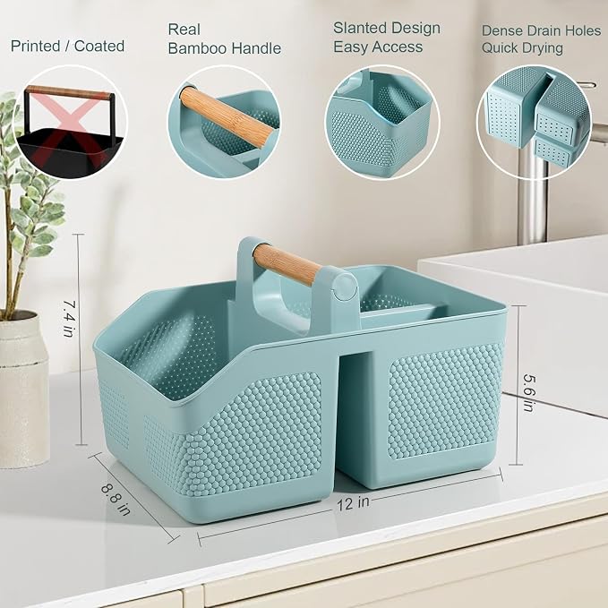 Plastic Shower Caddy Portable Shower Basket - Image 2