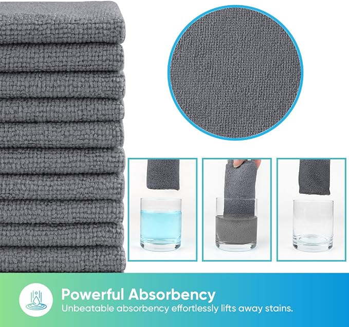 HOMEXCEL Microfiber Cleaning Cloth 20 PK, Towels - Image 3