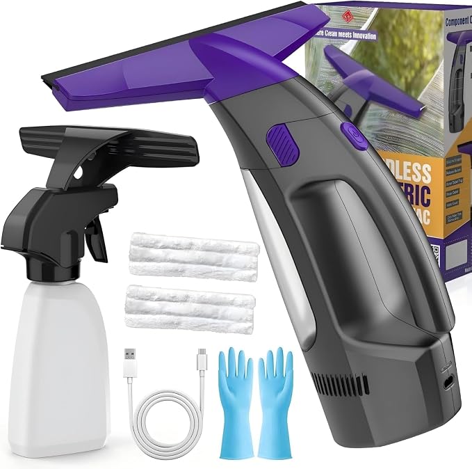 Window Vacuum Squeegee Cordless, 2000Pa Electric Window Cleaner Tool by Unknown