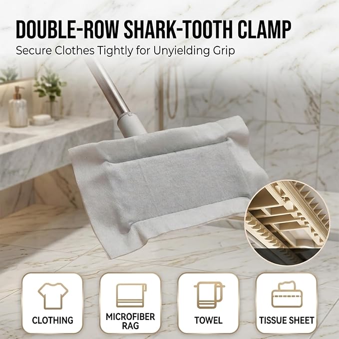 Snap Grip Mop Hands-Free Multi-Purpose Flat Mop - Image 5