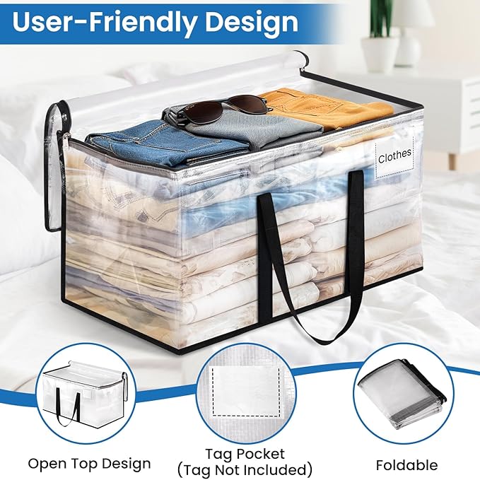 RoomHacks Moving Bags, Heavy Duty Large Storage Bags, 6 Pack, Foldable Storage - Image 3