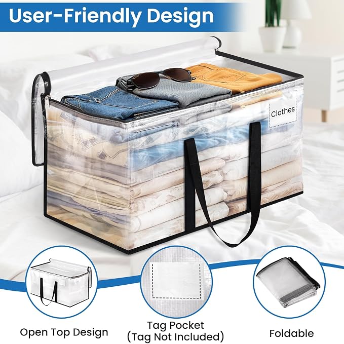 RoomHacks Moving Bags, Heavy Duty Large Storage Bags, 2 Pack, Foldable Storage - Image 3