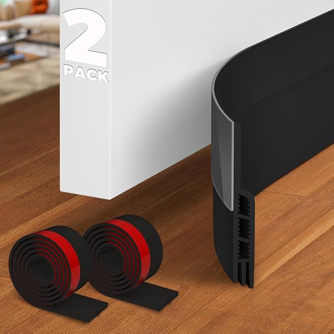 Holikme Door Draft Stopper 2-Pack, Under Door Seal by Holikme