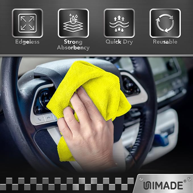 UNIMADE Microfiber Cleaning Cloth, 400PK Commercial Grade Work Rags - Image 7