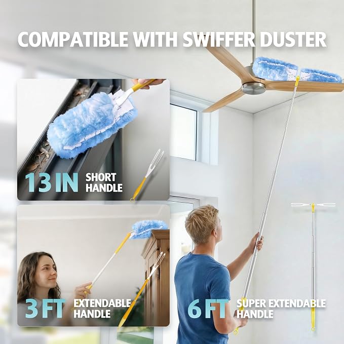 Duster Refill for Swiffer Duster, Not Include Handle | 2 Side 360°, 6X - Image 5