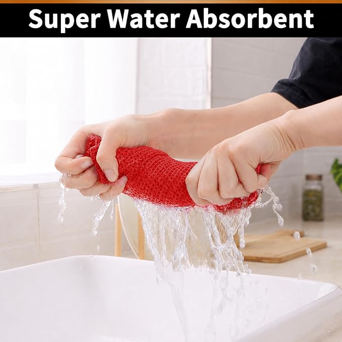 Homaxy 100% Cotton Waffle Weave Kitchen Towels, 4 Pack - Image 5