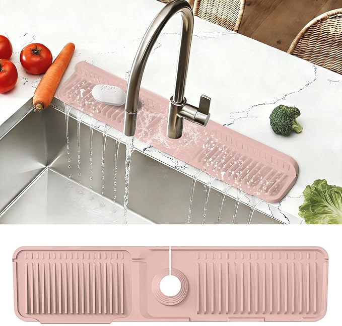 24 Inch Upgraded Draining Mat Folding faucet Mat by KicthMap