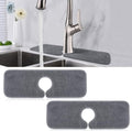 PoYang 2 Pack Faucet Mat for Kitchen Sink Splash Guard, Short 17.7x4.7 Inch | by PoYang